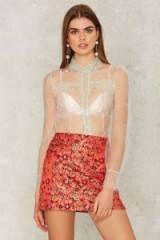 Nasty Gal Collection Cherry Picked Floral Skirt ~ embroidered mini skirts ~ luxe style fashion