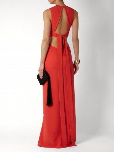 ELIE SAAB Open-back stretch-cady gown ~ designer gowns ~ elegance ~ effortless style ~ chic occasion dresses - flipped