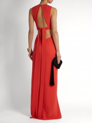 ELIE SAAB Open-back stretch-cady gown ~ designer gowns ~ elegance ~ effortless style ~ chic occasion dresses