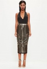 missguided peace + love black heavily embellished midi skirt ~ occasion skirts ~ luxury style ~ beaded ~ glam evening fashion