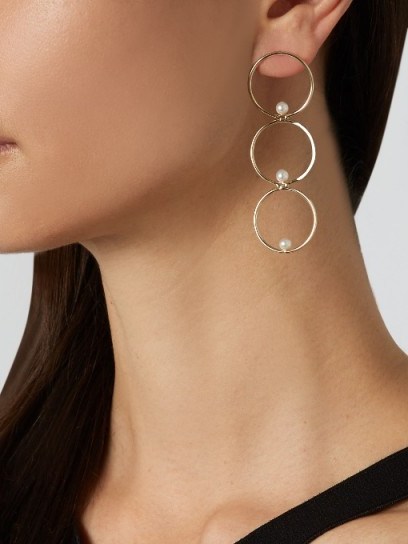 ANISSA KERMICHE Pearl & yellow-gold earring ~ single earrings ~ statement jewellery - flipped