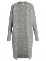 ACNE STUDIOS Raya light grey long-line cardigan. Luxe knitwear | long stylish cardigans | relaxed style fashion