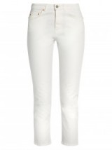 ACNE STUDIOS Row cropped stretch-cotton jeans. White denim | cropped leg | casual style | cool designer fashion