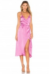 SAM&LAVI CANYON DRESS – pink silk dresses – wrap style slip dress