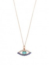ILEANA MAKRI Sapphire, apatite, pearl & rose-gold necklace. Luxe necklaces | mermaid’s eye | luxury pendants | sapphires | pearls | blue gem stone jewellery