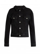 BALENCIAGA Swing-collar black denim jacket. Casual jackets | designer fashion