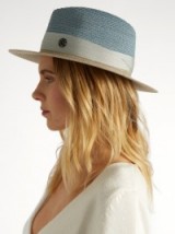 MAISON MICHEL Thadee pastel-blue hemp-straw hat ~ summer hats ~ accessories with style