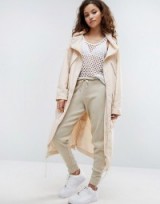 ASOS Statement Hood Parka ~ light pink parkas ~ long lightweight coats ~ spring fashion ~ street style outerwear