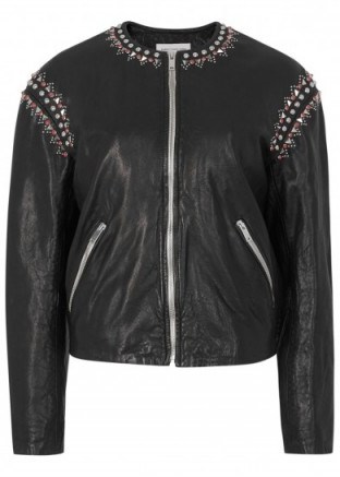 ISABEL MARANT ÉTOILE Buddy embellished leather jacket ~ luxe jackets ~ designer outerwear ~ laid-back chic - flipped
