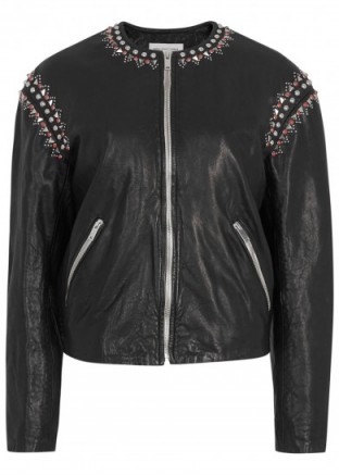 ISABEL MARANT ÉTOILE Buddy embellished leather jacket ~ luxe jackets ~ designer outerwear ~ laid-back chic