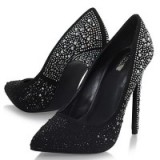 Carvela Gretal Occasion Embellished Stiletto Court Shoes, Black – event footwear – evening courts – glamorous high heels