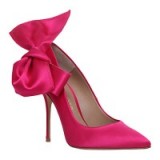 Kurt Geiger Evie High Heel Court Shoes, Hot Pink Satin – statement high heeled courts – occasion footwear