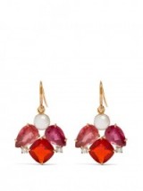 IRENE NEUWIRTH Diamond, tourmaline, pearl & rose-gold drop earrings ~ luxe jewellery