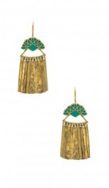 CLEOBELLA ~ CARLA EARRINGS. Brass and turquoise drop earrings | summer fashion jewellery | boho style accessories