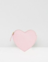 Lulu Guinness Heart Coin Purse in pale pink ~ purses in the shape of hearts ~ designer accessories