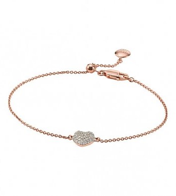 MONICA VINADER Nura 18ct rose-gold vermeil and diamond bracelet. Luxe style bracelets | Valentine’s day jewellery | Valentine gifts for her | pave diamonds | hearts | heart shaped - flipped