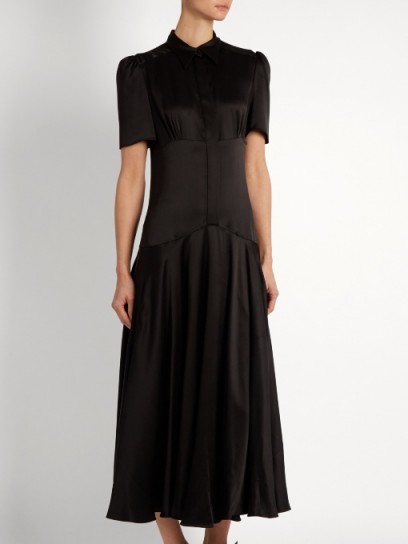 HILLIER BARTLEY Plimpton dropped-waist silk-satin dress ~ luxury dresses ~ stylish fashion ~ chic vintage style