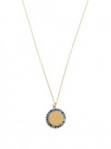 ALISON LOU Sapphire & yellow-gold Twister necklace ~ luxe style disc pendants ~ luxury jewellery ~ elegant necklaces