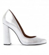 STEVE MADDEN Spectur metallic – silver court shoes – chunky high heels