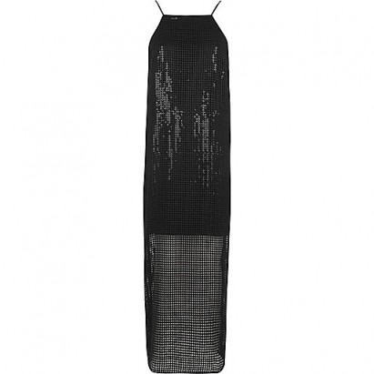 River Island black sequin maxi cami slip dress ~ strappy dresses ~ thin strap party fashion ~ spaghetti straps ~ evening wear ~ going out glamour