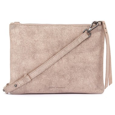 Mint Velvet Lottie Nude Leather Metallic Across Body Bag ~ light pink metallics ~ crossbody bags