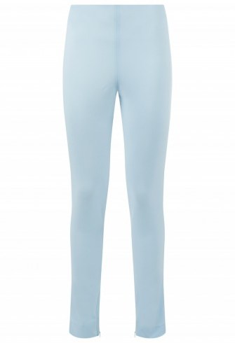 LA PERLA ESSENTIALS BI-STRETCH COOL-WOOL LEGGINGS Light Blue ~ skinny pants ~ luxury trousers - flipped