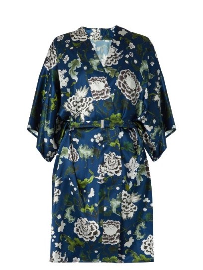 ADAM LIPPES Floral-print kimono jacket. Kimonos | lightweight silky jackets | oriental style fashion - flipped