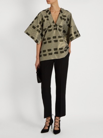 VIVIENNE WESTWOOD ANGLOMANIA Kick Out jacquard kimono top. Wide sleeve tops | oriental style clothing