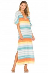 MARA HOFFMAN KIMONO DRESS ~ poolside kaftans ~ long beach dresses ~ stripe kaftan ~ chic pool fashion ~ beachwear