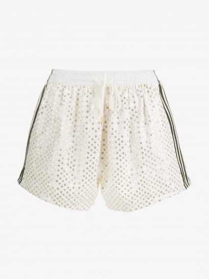 Ashish White Sequin Embellished Shorts - flipped