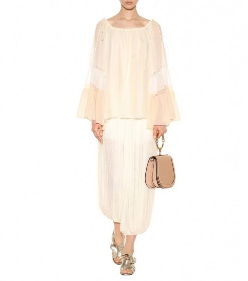 CHLOÉ Pleated pants in milk ~ voluminous cropped trousers ~ luxe clothing ~ luxury fashion - flipped
