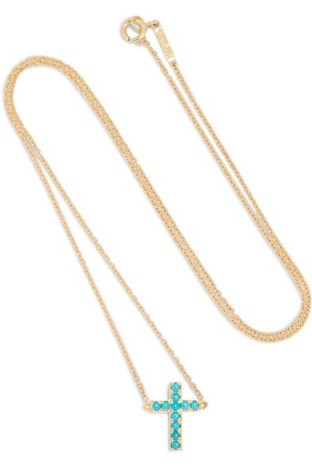 JENNIFER MEYER 18-karat gold turquoise necklace - flipped