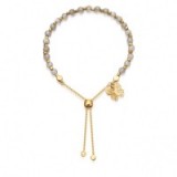 Labradorite Super Kula Butterfly Bracelet. 18 carat yellow gold plated sterling silver bracelets | butterflies | luxe style jewellery | gemstone accessory