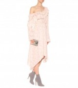 MAGDA BUTRYM Saragossa pale pink silk ruffle dress ~ asymmetric dresses ~ feminine & romantic fashion