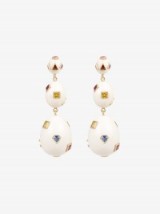 Bibi Van Der Velden Mammoth Eggs Jewel Encrusted Earrings – statement drop earrings – jewelled – luxury jewellery