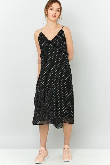 Pins & Needles Dot Slip Dress Navy. Cami dresses | strappy | summer fashion - flipped