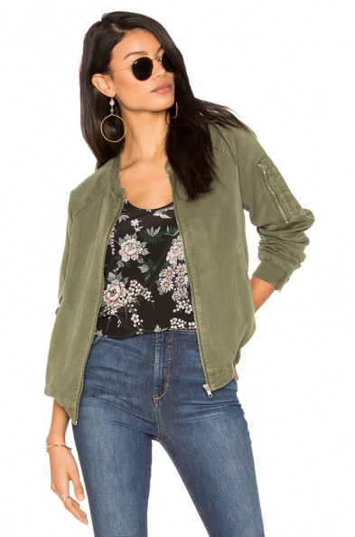 SANCTUARY GREEN PILOT BOMBER in CADET. Casual collarless jackets