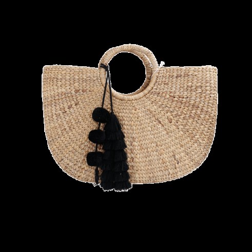 JADETRIBE Tassle Basket Bag ~ chic summer straw baskets ~ holiday beach bags ~ stylish accessories - flipped