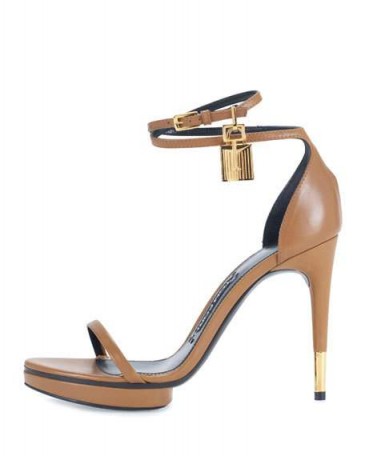 TOM FORD Platform Ankle-Lock 105mm Sandal in Brown Leather ~ barely there sandals ~ strappy high heels ~ designer shoes