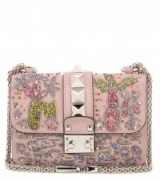 VALENTINO Valentino Garavani Lock Mini Pink crystal-embellished shoulder bag ~ Italian leather handbags ~ beautiful bags ~ designer accessories