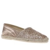 solillas rose gold espadrille flats. Glitter embellished leather espadrilles | summer flats | luxe flat holiday shoes