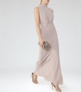 Reiss ADRIA HIGH-NECK MAXI DRESS ORCHID BLOSSOM ~ long elegant occasion dresses ~ sleeveless evening fashion