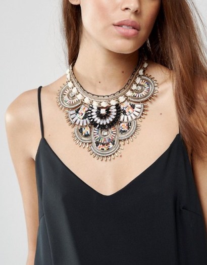 ALDO Multi Bead Statement Necklace ~ statement necklaces ~ beaded chunky fashion jewellery ~ bling accessories - flipped