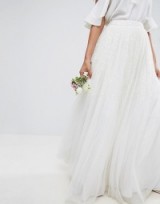 ASOS Wedding Embellished Maxi Tulle Skirt ~ full ivory net bridal skirts ~ sequin embellishments ~ on a budget ~ affordable