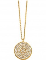 ASTLEY CLARKE Icon 14ct yellow-gold pendant ~ diamond disc pendants ~ luxe jewellery ~ round ~ diamonds