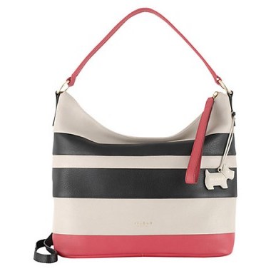 Radley Berwick Street Leather Grab Bag Multi Stripe ~ striped handbags - flipped