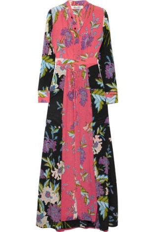 DIANE VON FURSTENBERG Floral-print silk crepe de chine maxi dress ~ long flower printed dresses ~ designer fashion ~ summer chic - flipped
