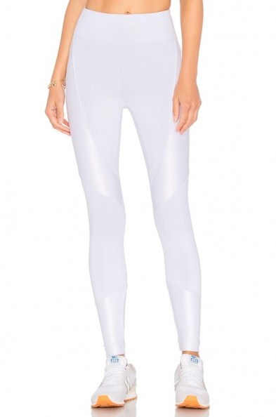 KORAL FORGE LEGGING. White stretch fit leggings | sports luxe | sportwear | skinny pants - flipped