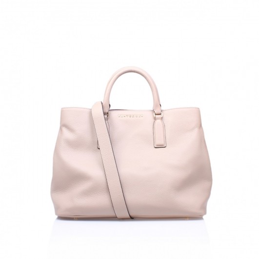 Kurt Geiger London Chelsea Beige Leather Tote – top handle bags – luxe style handbags – shoulder bags