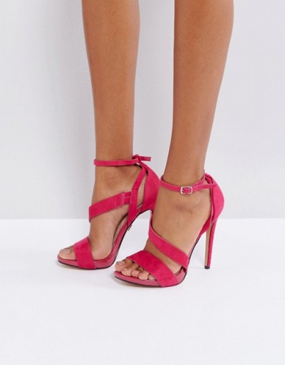 Lost Ink Pink Strappy Heeled Sandals